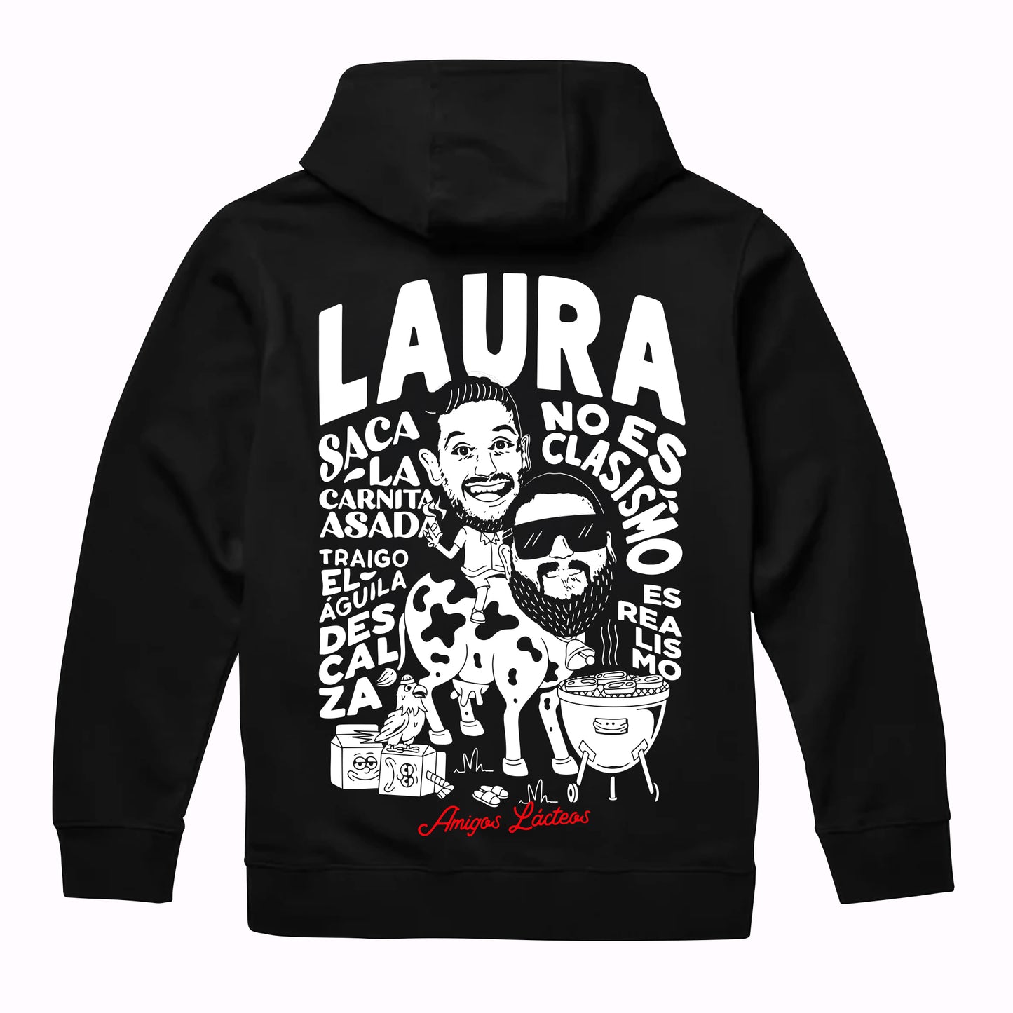 HOODIE NEGRA MODELO - ¡LAURA!