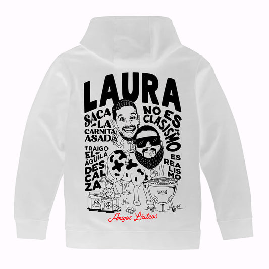 HOODIE BLANCA MODELO - ¡LAURA! NEW COLLECTION